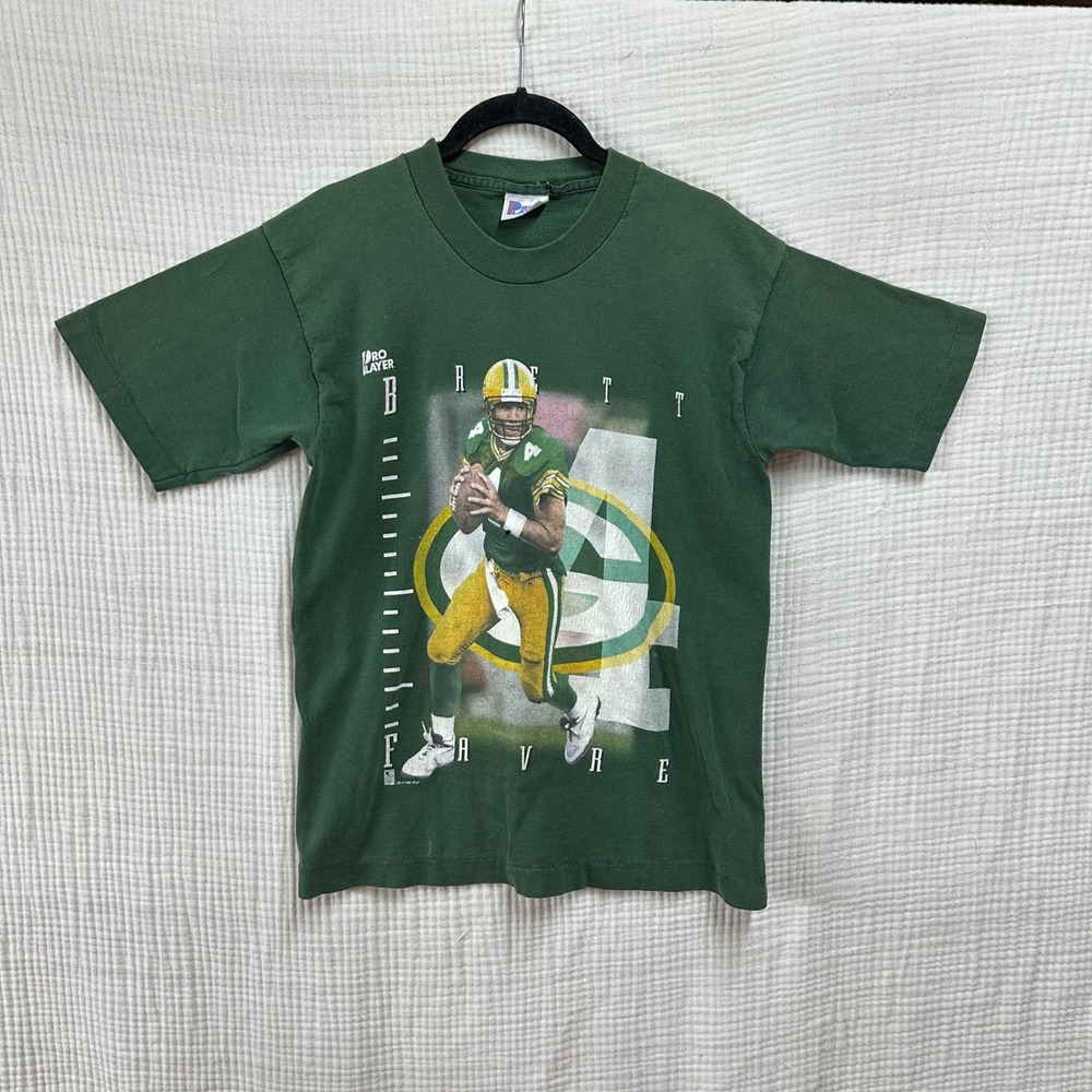 VTG 1996 Pro Player NFL Green Bay Packers Brett Favre T-shirt Size Youth XL